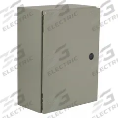 WIEGMANN Enclosure: Steel, 20 in x 20 in x 10 in, NEMA 12/13/3R/4, Solid Cover, Hinged (MPN N412202010C). Key specifications — Closure Method: 1/4-Turn Latch; Brand: WIEGMANN; Knockouts: Not Included.