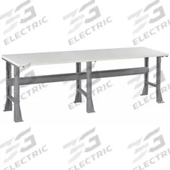 TENNSCO Workbench: Fixed Ht, Laminate, 96 in x 30 in, 2,400 lb Overall Load Capacity, Gray (MPN WB-1-3096P). Key specifications — Brand: TENNSCO.