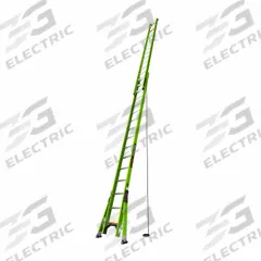 LITTLE GIANT Extension Ladder: 32 ft Ladder Size, Fiberglass, 375 lb Load Capacity, 70 lb Wt (MPN 17232-186). Key specifications — attr1049495: Green; attr1049493: LITTLE GIANT; attr1049496: V-Rung; attr1049511: Fixed.