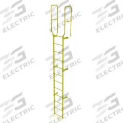 TRI-ARC Ladder,Walk-Thru Fixed,Steel,12-Rung: 15 ft Overall Ht, 28 in Overall Wd, Steel, 12 Rungs (MPN WLFS0212-Y). Key specifications — Brand: TRI-ARC; Number of Sections: 1.