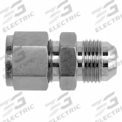 BRENNAN INDUSTRIES Compression Fitting Straight: 1/4 in OD x 1/4 in OD Fitting Size, Stainless Steel (MPN NS2402-04-04-SS). Key specifications — Series: NS2402; Brand: BRENNAN INDUSTRIES.
