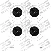 ACTION TARGET Shooting Range Targets: Paper, Bullseye Target, 35 in Ht, 23 in Wd, Black/White, 50 PK (MPN B-8C4T-50). Key specifications — Color: White; Target Style: Bullseye; Target Grouping: Government and Agency; Material: Paper; Brand: ACTION TARGET.