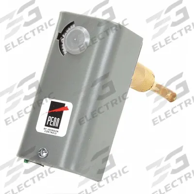 JOHNSON CONTROLS Line Volt Mechanical Tstat: 40° to 90°F, Steel, Fixed, 1.5°F - Indoor Single-Stage Controls