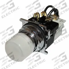 EATON Pilot Light: 30 mm Panel Mounting Size, White, LED, 120 V AC/DC Max Volt Rating (Supply) (MPN 10250T221LWP06). Key specifications — Series: 10250T; Brand: EATON; Includes Push-To-Test: Push-To-Test Included.