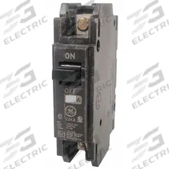 GE Miniature Circuit Breaker: THHQC, 20 A, 120/240V AC, Single Phase, 22kA at 120/240V AC, Std (MPN THHQC2120WL). Key specifications — Amps: 20 A; AC Voltage Rating: 120/240V AC; Phase: Single; Max. AIR Rating: 22kA at 120/240V AC; For Use With: GE Panelboards.