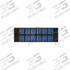 PANDUIT Fiber Optic Adapter Panel: Single Mode, OS2, 12 Fiber Ports, LC, UPC, Duplex, Blue, Opticom (MPN FAP12WBUDLCZ). Key specifications — Brand: PANDUIT; Connector Type: LC; Port Configuration: Duplex; Color: Blue; Contact Type Finish: UPC.