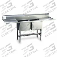 EAGLE GROUP Kitchen Sink: 2 Bowls, 44 1/2 in Overall Ht, 76 in Overall Lg, 27 in Overall Wd (MPN FN2036-2-18-14/3). Key specifications — Brand: EAGLE GROUP.