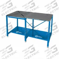 MILLER ELECTRIC ArcStation Welding Table: 1,000 lb Wt Capacity, 35 in Ht, 29 in Dp, 58 in Wd (MPN 951000107). Key specifications — Manufacturer Part Number: 951000107; Work Surface Pattern: X Pattern; Brand: MILLER ELECTRIC.