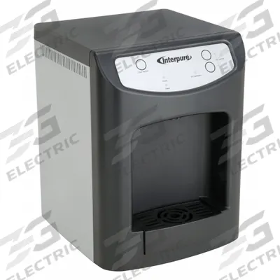PURLOGIX Plumbed Water Dispenser: Cold/Hot, Gray, ABS/Metal, 17 1/4 in Ht, 13 in Wd - Countertop Plumbed Water Dispensers