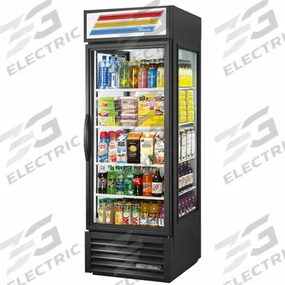 TRUE REFRIGERATION Refrigerated Merchandiser: 78 5/8 in x 27 1/2 in x 29 7/8 in, Black - Glass Door Refrigerator Merchandisers
