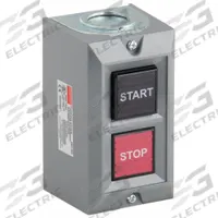 DAYTON Control Station: (2) Push Buttons, 0 Pilot Lights, 1NO/1NC, Start/Stop, (2) Maintained (MPN 20C793). Key specifications — attr1022946: Start/Stop; attr1022956: Black; attr211290: DAYTON; attr1042017: Indoor Use Only; attr1089900: (2) Push Buttons.
