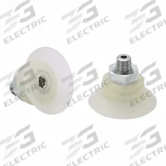 SCHMALZ Vacuum Pad Assembly: Flat, 1/8 in NPT Vacuum Port, 44 mm Pad Dia, Food Grade Silicone Rubber (MPN 10.01.01.15086). Key specifications — attr1019136: 10.01.01.15086; attr1019138: SCHMALZ; attr1019139: 55 A.