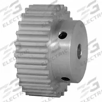 DAYTON Timing Pulley: Curvilinear, Fixed, For 9 mm Belt Wd, 26 Teeth, 5 mm Pitch, Aluminum (MPN 26-5M09-6A3). Key specifications — Brand: DAYTON; Finish: Clear Anodized; For Belt Series: Powerhouse®.