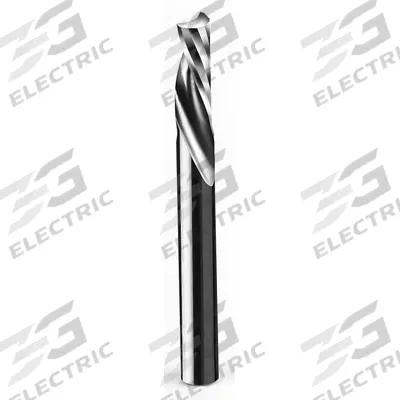 ONSRUD Solid Router Bit: Spiral O-Flute Downcut, 1/4" Cut Dia - Spiral O-Flute Router Bits for Plastics