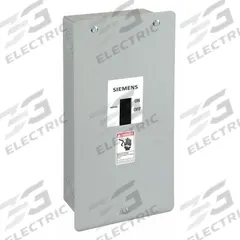 SIEMENS Circuit Breaker Enclosure: 3 Spaces, 100 A Amps, Flush Mounting, Indoor, 17.5 in Exterior Ht (MPN E2N1F). Key specifications — Mounting Style: Flush; Location: Indoor.