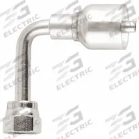 PARKER Hydraulic Crimp Fitting: Steel x Steel, 90° Long Elbow, -16 For Hose Dash Size, ORS x Crimp (MPN 1J177-16-16). Key specifications — Fitting Gender: Female x Genderless; Fitting Connection Type: ORS x Crimp; For Hose Dash Size: -16; Thread Size: 0.511"-27; Brand: PARKER.