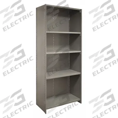 LYON Shelving Panel: 85 in x 48 in, 24 ga, Steel, Powder Coated, Gray - End Panels for Standard Metal Shelving