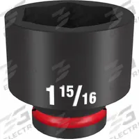 MILWAUKEE Standard Impact Socket: 3/4 in Drive Size, SAE, 1 15/16 in Socket Size, 6-Point, Std (MPN 49-66-6322). Key specifications — attr1215501: MILWAUKEE; attr1215515: Black Phosphate; attr1215518: 1-15/16 in.