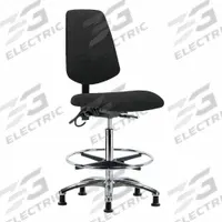 ESD Task Chair: Fabric, Armless, Ht Range 26 1/4 in to 36 in, 18 1/2 in Seat Wd, 17 in Seat Dp (MPN BR-ESD-FHBCH-MB-CR-T1-A0-CF-EG-ESDBLK). Key specifications — Foot Support: Yes; Back Tilt Backward: 13.5°; Back Tilt Forward: 10.5°; Base Material: Aluminum; Brand: APPROVED VENDOR; Product Type: ESD Task Chair; ESD-Safe: ESD-Safe; Seat Tilt Backward: 3°.
