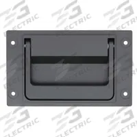 SUGATSUNE Recessed Folding Pull Handle: Unthreaded Holes, Zinc, Gray, Bridge, 5.9 in Overall Lg (MPN PT-148). Key specifications — Mounting Type: Unthreaded Holes; Brand: SUGATSUNE; Color: Gray; Finish: Zinc Plated; Material Family: Zinc.