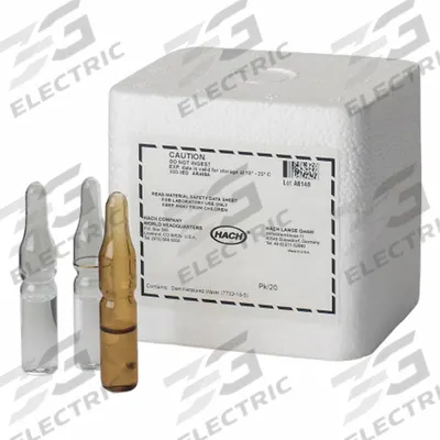 HACH Chlorine Indicator Ampules: 1.5 mL Volume, Liquid, 2 to 500 µg/L, Ampule - Additional Calibration Solutions & Standards