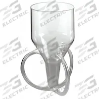 BRANSON Rosette Cooling Cell: 1 in Overall Dia, 3 3/8 in Overall Lg, 1 in Overall Wd, Glass (MPN 201-123-001). Key specifications — Product Type: Rosette Cooling Cell; Compatible with Manufacturer Model Number: 101-063-197R; Material: Glass; Brand: BRANSON.