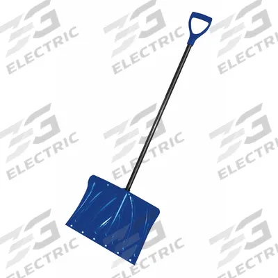 APPROVED VENDOR Snow Shovel: Plastic/Steel, 13 1/2 in Blade Lg, 18 in Blade Wd - Snow Shovels