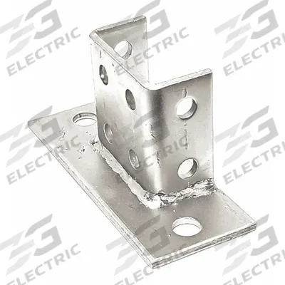 VAST Strut Channel Fitting: 1 5/8 in x 3 1/4 in For Strut Channel Size, 8 Holes - Post Bases for Double Channels