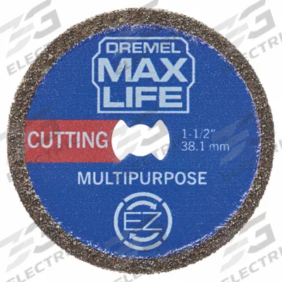 DREMEL Diamond Wheel: 1 1/2 in Wheel Dia, 1.09 in Wheel Thick, Diamond Grit, EZ Lock - Cutting Wheels for Rotary Tools