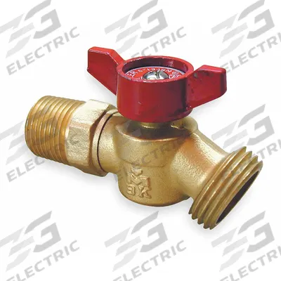 APPROVED VENDOR Hose Bibb: Quarter-Turn, Brass, Brass, Aluminum, 1/2 in Inlet Connection Size - Hose Bibbs