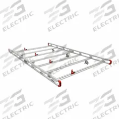 WEATHER GUARD Van Ladder Rack: Aluminum, 10 1/4 in Overall Ht, 125 in Overall Lg, 73 in Overall Wd (MPN ASRS001). Key specifications — Includes: Ladder Stops; Material: Aluminum; Brand: WEATHER GUARD; Color: White.