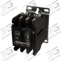 EATON Definite Purpose Magnetic Contactor: 3 Poles, 24V AC, 25 A, Non-Reversing (MPN C25DND325T). Key specifications — Brand: EATON; Coil Voltage: 24V AC; Contactor Style: HVACR Definite Purpose Contactor; Frame Size: D; Terminal Connection Type: Quick-Disconnect Terminals; Maximum Voltage Rating: 690V AC; Series: C25 Series; Phase: Three.