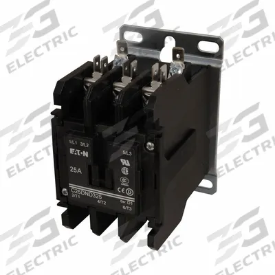 EATON Definite Purpose Magnetic Contactor: 3 Poles, 24V AC, 25 A - Non-Reversing Definite Purpose Contactors