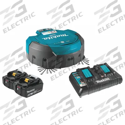 MAKITA Robotic Vacuum Cleaner: 18 7/8 in Cleaning Path Wd, 5/8 gal Vacuum Capacity - Robotic Vacuums