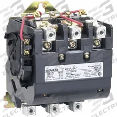 SIEMENS NEMA Magnetic Contactor: Non-Reversing, 3 Poles, NEMA Size 3, 90 A, 120V AC (MPN 40HP32AF). Key specifications — Brand: SIEMENS.