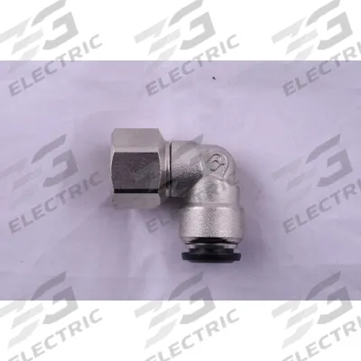 AIGNEP USA Push-Fit Elbow Fitting: 8 mm OD x 1/8 in Pipe Size, Push-to-Connect x FBSPP - Nickel-Plated Brass Tube Fittings
