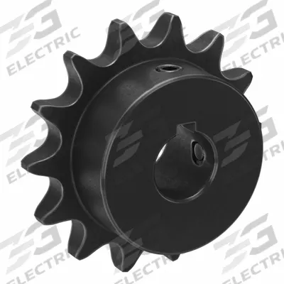TSUBAKI Single Strand Sprocket: 40, For 1/2 in Chain Pitch, 5/8 in Bore Dia, 14 Teeth - Size 40 Fixed-Bore Roller Chain Sprockets