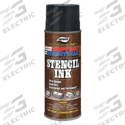 AERVOE Stencil Ink: White, 12 oz Container Size - Stencil Ink Spray Cans