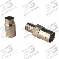 VITEK Coaxial Crimp Connector: Female, Connector, Silver, Crimp-On, RG-6, 1 GHz Max Freq, BNC, 10 PK (MPN VT-BNC-FRG610). Key specifications — attr930438: Connector; attr930422: VITEK; attr930423: Silver; attr930429: Chrome Plated; attr930430: Female.