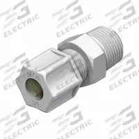 JACO Male Compression Connector: 3/8 in OD x 3/8 in Pipe Size, Compression x MNPT, Nylon, 5 PK (MPN 10-6-6-N-O). Key specifications — Brand: JACO.