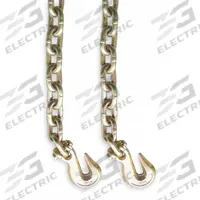 DAYTON Straight Chain: 20 ft Overall Lg, Alloy Steel, Welded, -40°F Min Op Temp, 400°F Max Op Temp (MPN 1DJU8). Key specifications — Material: Alloy Steel; Hook Type Included: Grab Hook; Includes Hook: Hook Included; Lifting Capability: Not for Lifting; Link Type: Straight; Welding Type: Welded; Brand: DAYTON.