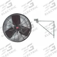 DAYTON Mounted Fan: 24 in Blade Dia, 120V AC, 1/4 hp Motor HP, Ceiling/Wall Mount, Non-Oscillating (MPN 2MA10). Key specifications — Brand: DAYTON; Voltage: 120V AC; Number of Speeds: 2; Fan Mounting Location: Ceiling; Oscillation: Non-Oscillating; Mounting Type: Bracket.