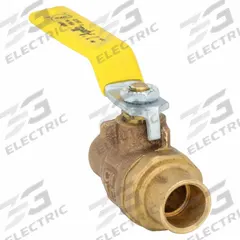 APOLLO Manual Two-Way Ball Valve: 1/2 in, Bronze, Straight, Sweat x Sweat, Full Port, Two-Piece (MPN 77C20301A). Key specifications — Brand: APOLLO; Handle: Lever.
