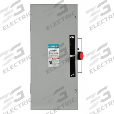 Siemens Safety Switch: Non-Fusible, 100 A, Single Phase, 240V AC, Galvanized Steel - Non-Fusible Safety Switches