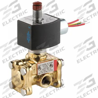 REDHAT Solenoid Valve: 3-Way, Normally Closed, 1 in Pipe Size, 110V AC/120V AC - 3-Way/2-Position, Normally Closed Solenoid Valves