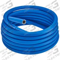Hygienic PVC Coated Flex Conduit: 1/2 in Trade Size, Blue/White, 25 ft Nominal Lg (MPN S60500CTHG). Key specifications — Conduit Color: Blue; White; Brand: CALBRITE.