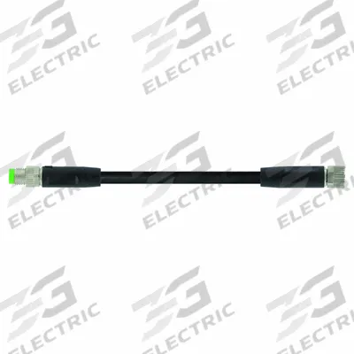 MURRELEKTRONIK Cordset: M8 Male Straight X M8 Female Straight, 3 Pins, Black, PVC, 3 m Cable Lg - Double-Ended Cordsets with PVC Jacket for Flexing Applications
