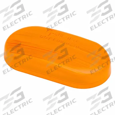 GROTE Replacement Lens: Oval, Clearance and Marker Light, 2 in Ht - Vehicle Lighting - Oval Replacement Lenses
