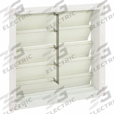 Dayton 33"H-W 6.5"L Fiberglass Backdraft Damper: For 30 in Fan, Single Panel, 33 in H - Wall-Mount Backdraft Dampers