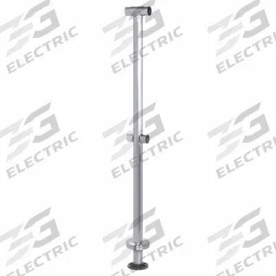 LAVI 316 Cable Rail Center Post: 4 in x 4 in, Center, Floor Mounted Rail Mounting - Handrail Posts for Modular Handrail Systems